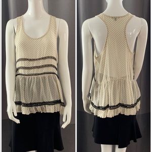 Monteau sheer blouse with lace detail